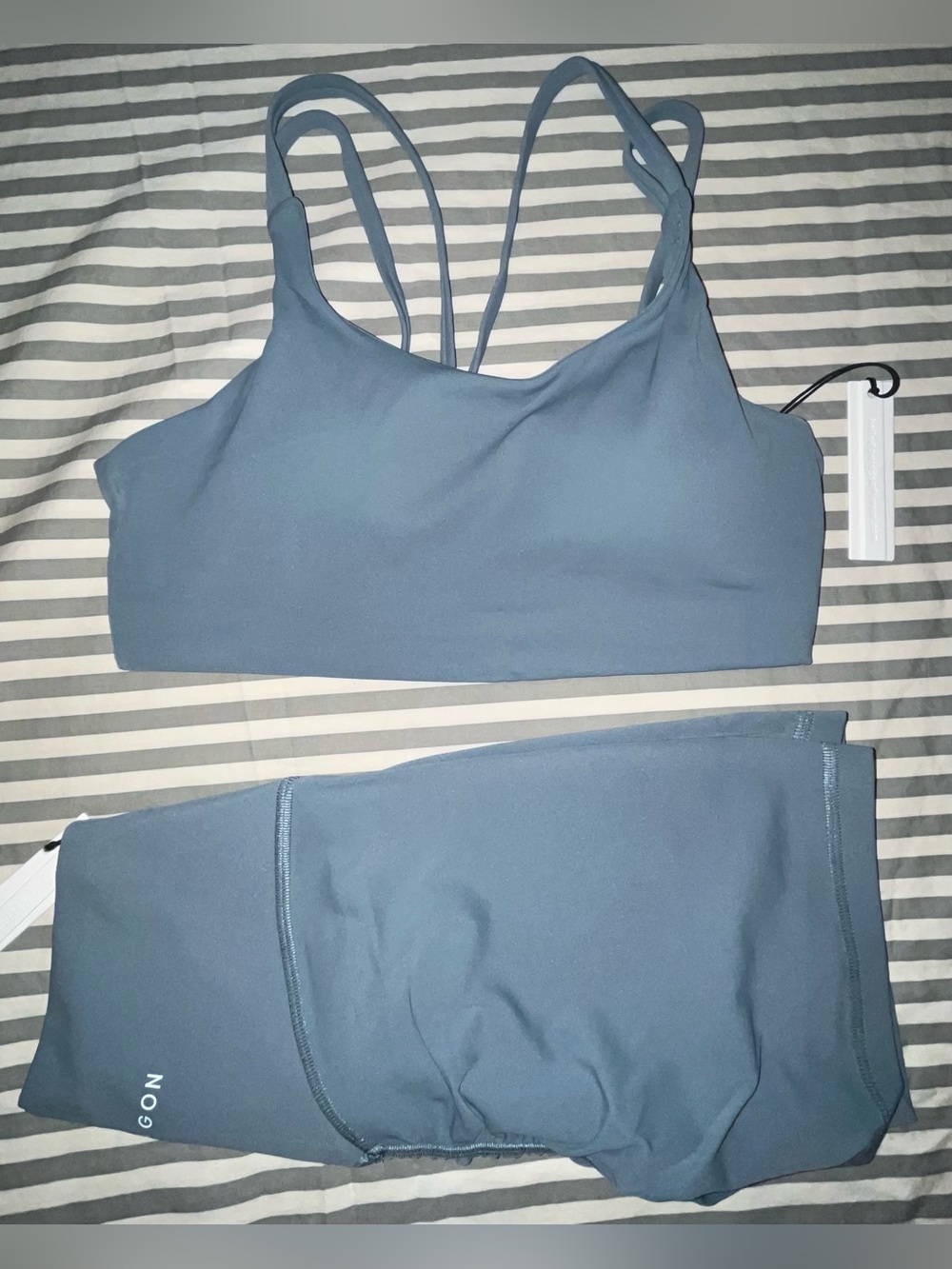 Paragon RecStretch Sculptseam Plus 5” Short + Radiate Bra in Slate Size M